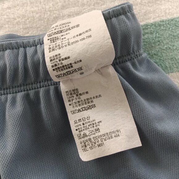 NWOT UNDER ARMOUR GRAY PATTERNED ATHLETIC / GYM SHORTS, SIZE "L" - Picture 6 of 14